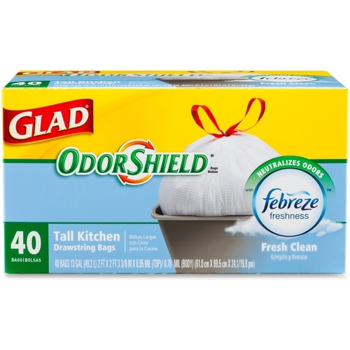 Clorox CLO78361 Kitchen Trash Bags 13 gal, 40 Count - White