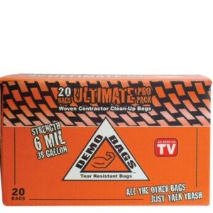 Demo Bags 897677000040 38 gal Tear Resistant Trash Bags